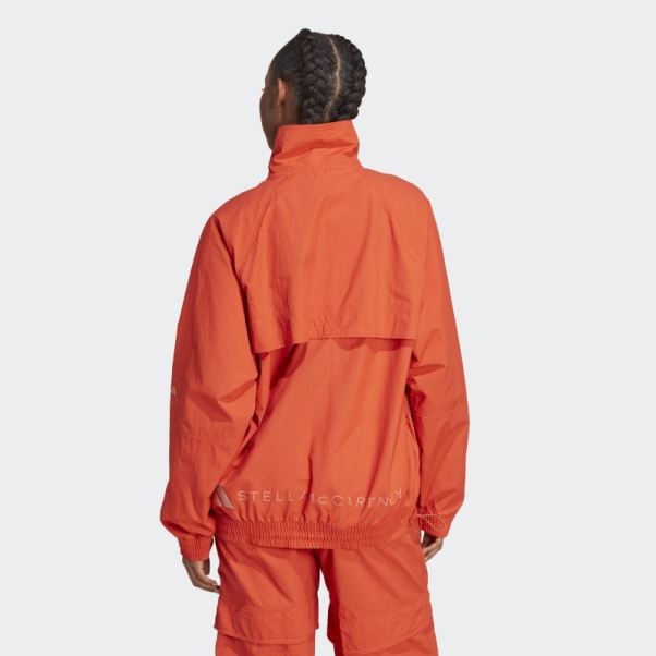 Burnt Cayenne Adidas By Stella Mccartney Truecasuals Woven Solid Track Jacket Chaud