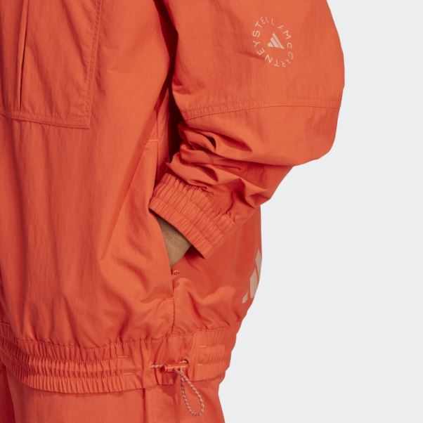 Burnt Cayenne Adidas By Stella Mccartney Truecasuals Woven Solid Track Jacket Chaud