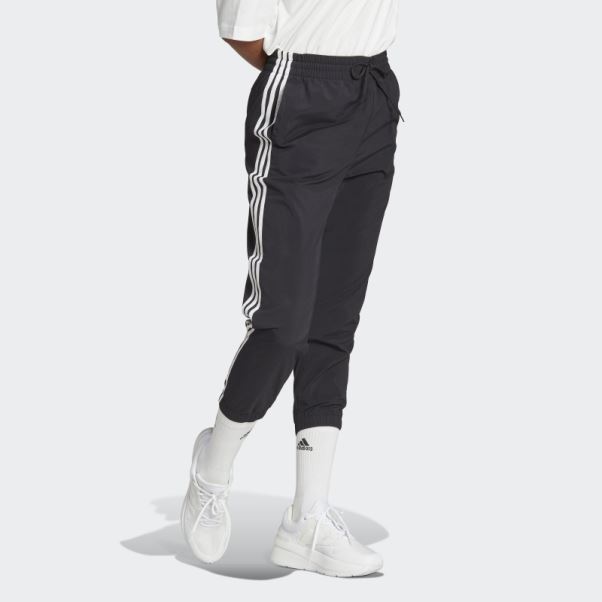 Pantalon 7/8 Tissé à 3 Bandes Essentials Noir Adidas
