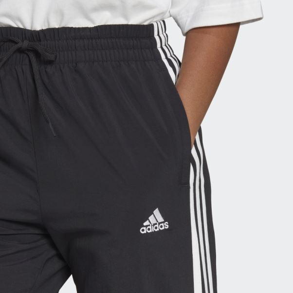 Pantalon 7/8 Tissé à 3 Bandes Essentials Noir Adidas