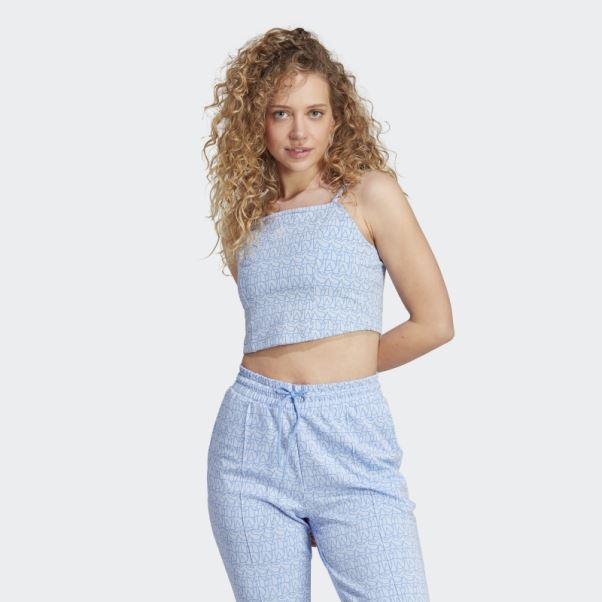 Débardeur Graphique Adidas Inspiré Du Corset Allover Hot Blue Dawn