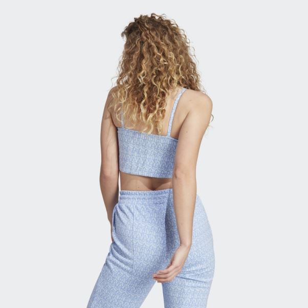 Débardeur Graphique Adidas Inspiré Du Corset Allover Hot Blue Dawn