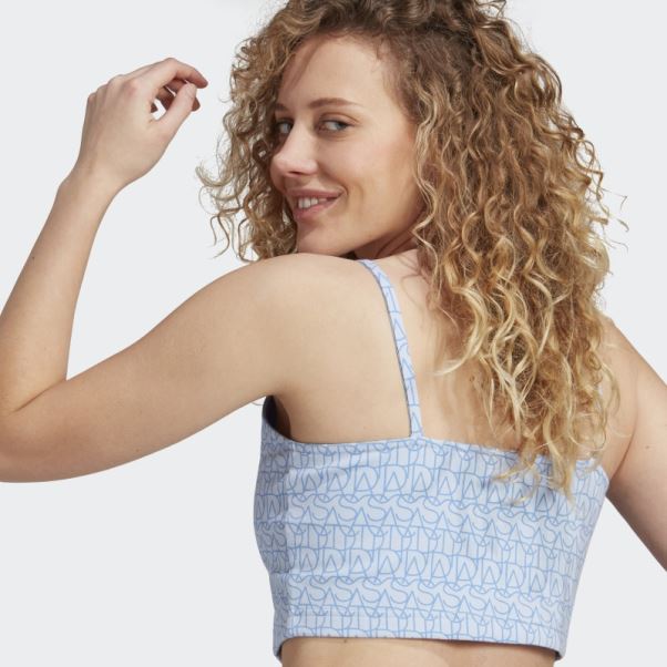 Débardeur Graphique Adidas Inspiré Du Corset Allover Hot Blue Dawn