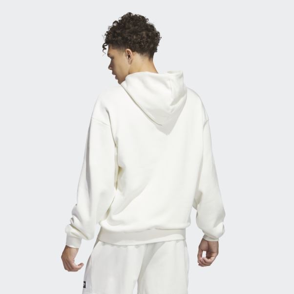 Sweat à Capuche Adidas Légendes Blanc