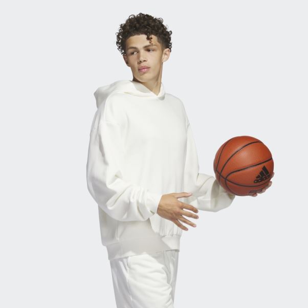 Sweat à Capuche Adidas Légendes Blanc