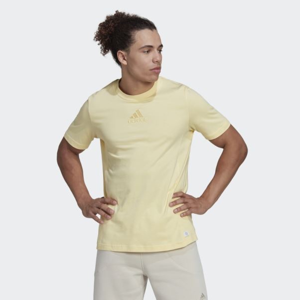 T-shirt Studio Lounge Jaune Adidas
