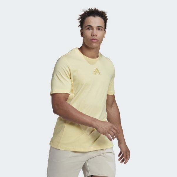 T-shirt Adidas Studio Lounge Jaune