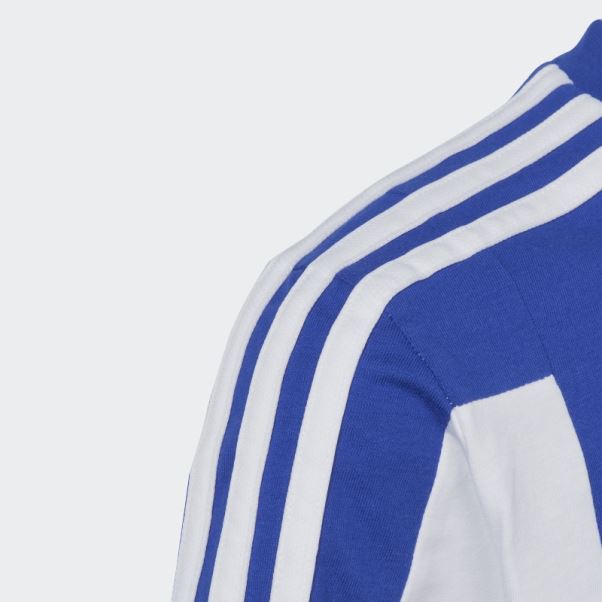 T-shirt Adidas Bleu Colorblock 3-stripes Regular Fit
