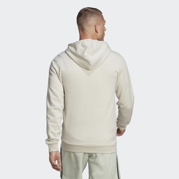 Sweat à Capuche Zippé Adidas Essentials Fleece 3-stripes Aluminium