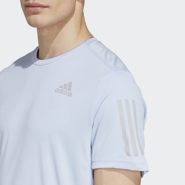 Bleu Aube Posséder Le T-shirt De Course Adidas