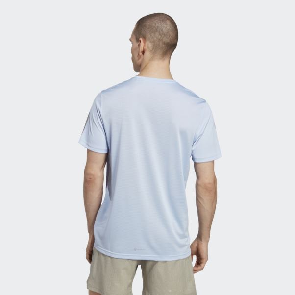 Adidas Aube Possède Le T-shirt De Course Bleu