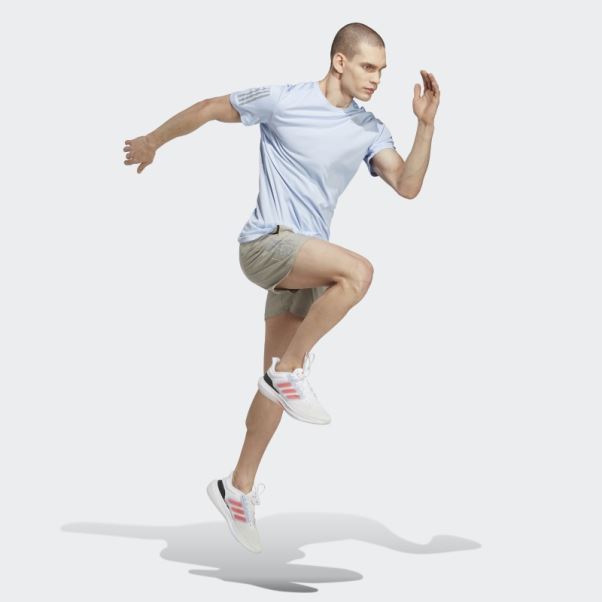 Adidas Aube Possède Le T-shirt De Course Bleu