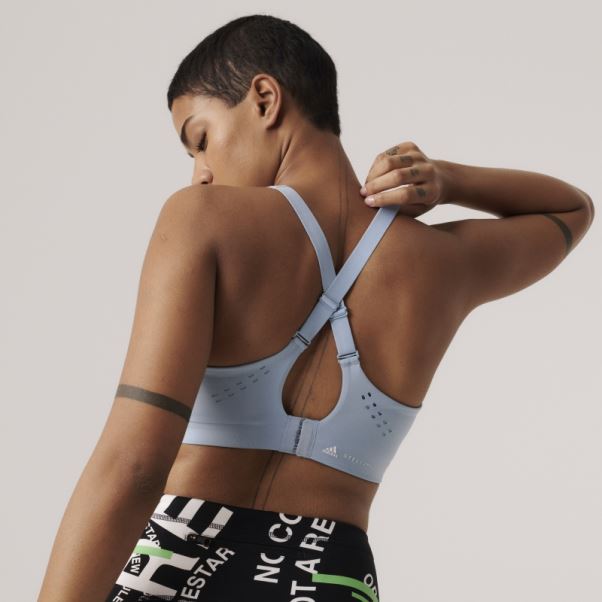 Adidas By Stella Mccartney Truepace Soutien-gorge De Sport à Maintien élevé Gris Cendré
