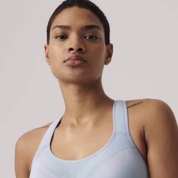 Adidas By Stella Mccartney Truepace Soutien-gorge De Sport à Maintien élevé Gris Cendré