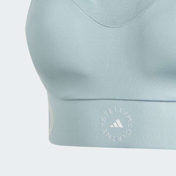 Adidas By Stella Mccartney Truepace Soutien-gorge De Sport à Maintien élevé Gris Cendré