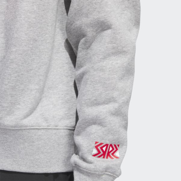 Sweat Adidas Vintage Crew Wings Rouge Gris Moyen