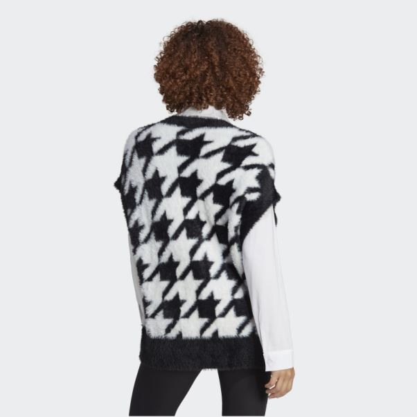Gilet Pied De Poule Noir Adidas