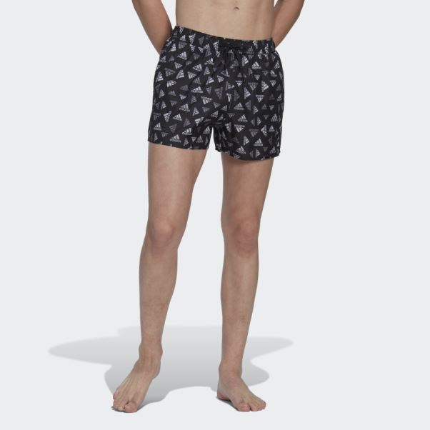 Logo Print Clx Short De Bain Très Court Noir Adidas
