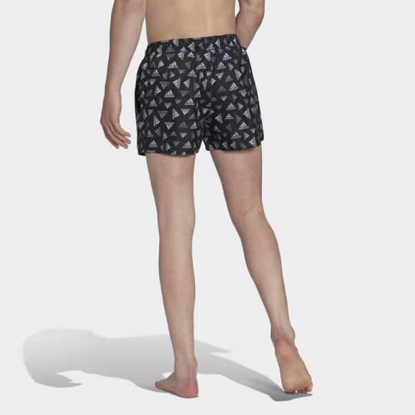 Logo Print Clx Short De Bain Très Court Noir Adidas