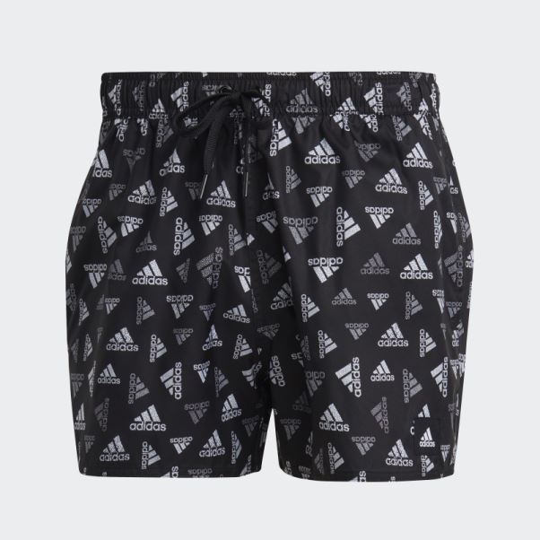 Logo Print Clx Short De Bain Très Court Noir Adidas