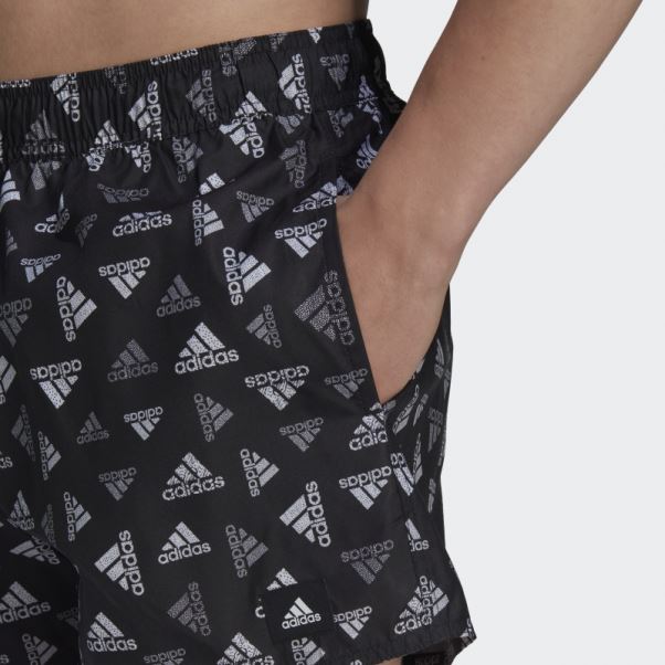 Logo Print Clx Short De Bain Très Court Noir Adidas