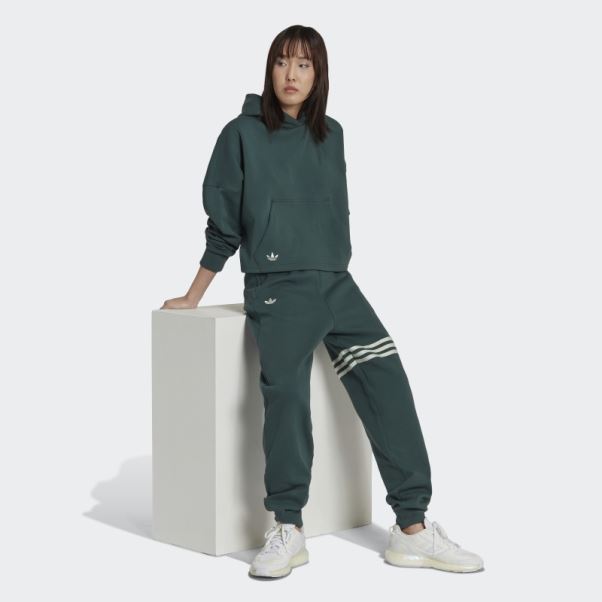 Sweat à Capuche Adidas Adicolor Neuclassics Vert Minéral