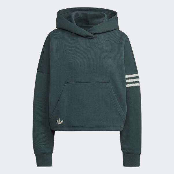 Sweat à Capuche Adidas Adicolor Neuclassics Vert Minéral