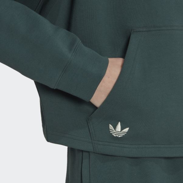 Sweat à Capuche Adidas Adicolor Neuclassics Vert Minéral