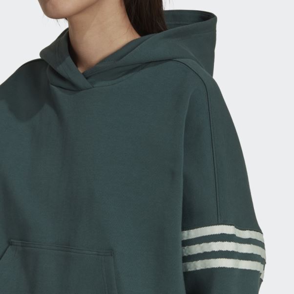 Sweat à Capuche Adidas Adicolor Neuclassics Vert Minéral