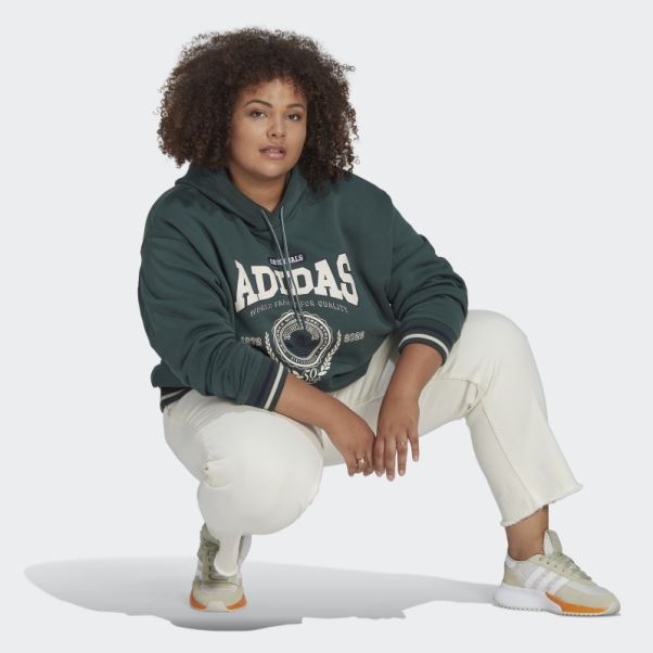 Sweat à Capuche Adidas Originals Class Of 72 Vert Minéral (taille Plus) Chaud