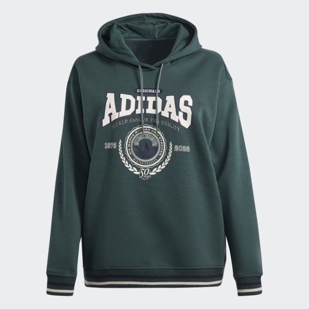 Sweat à Capuche Adidas Originals Class Of 72 Vert Minéral (taille Plus) Chaud