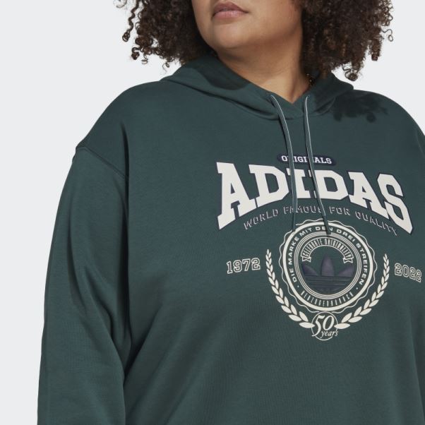 Sweat à Capuche Adidas Originals Class Of 72 Vert Minéral (taille Plus) Chaud