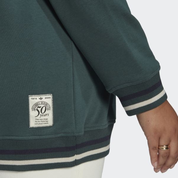 Sweat à Capuche Adidas Originals Class Of 72 Vert Minéral (taille Plus) Chaud