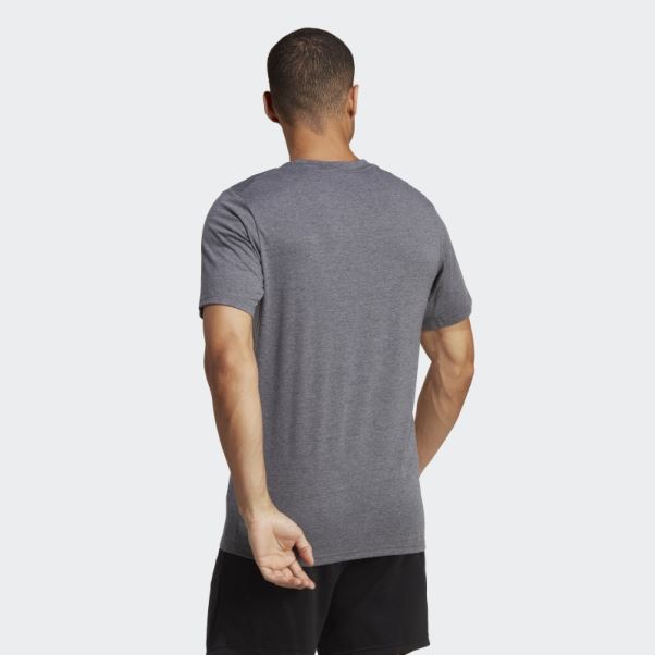 T-shirt D'entraînement Adidas Feelready Train Essentials Gris Foncé Chiné