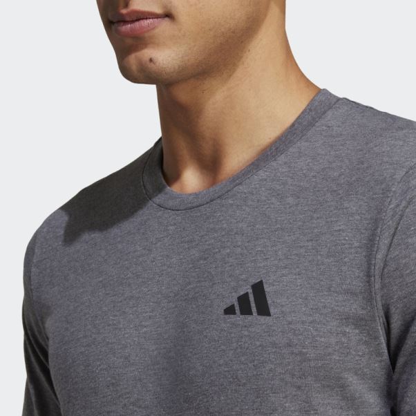 T-shirt D'entraînement Adidas Feelready Train Essentials Gris Foncé Chiné