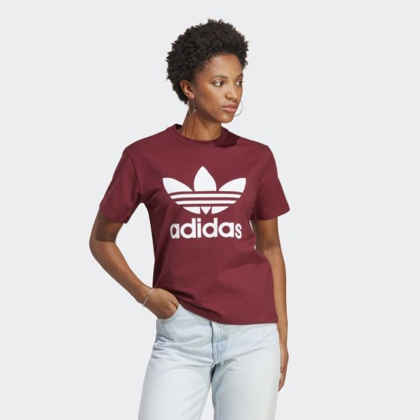 T-shirt Trèfle Adidas Adicolor Classics Rouge
