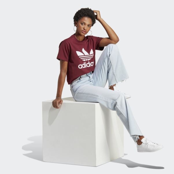 Tee Shirt Adidas Adicolor Classics Trefoil Rouge