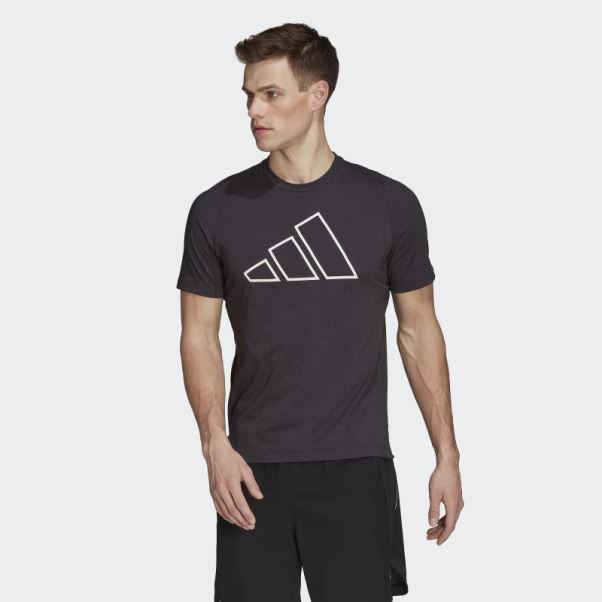 Adidas Train Icon 3-bar Training Tee Noir