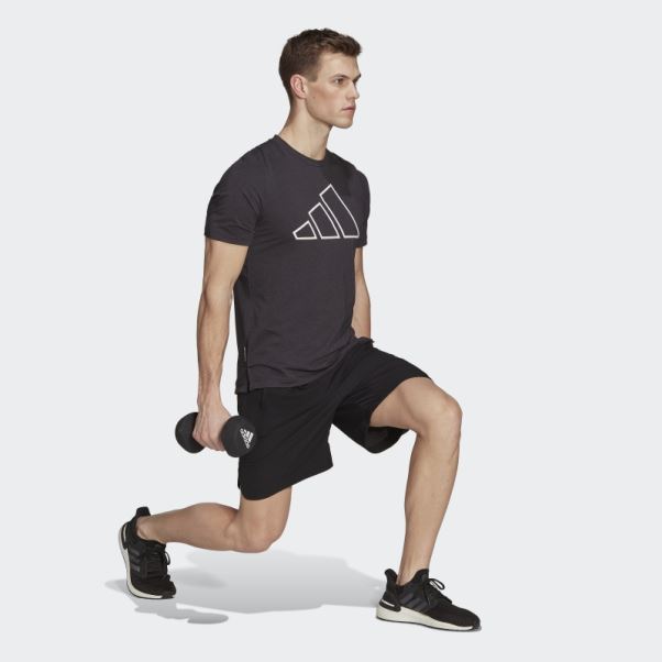 Adidas Train Icon 3-bar Training Tee Noir