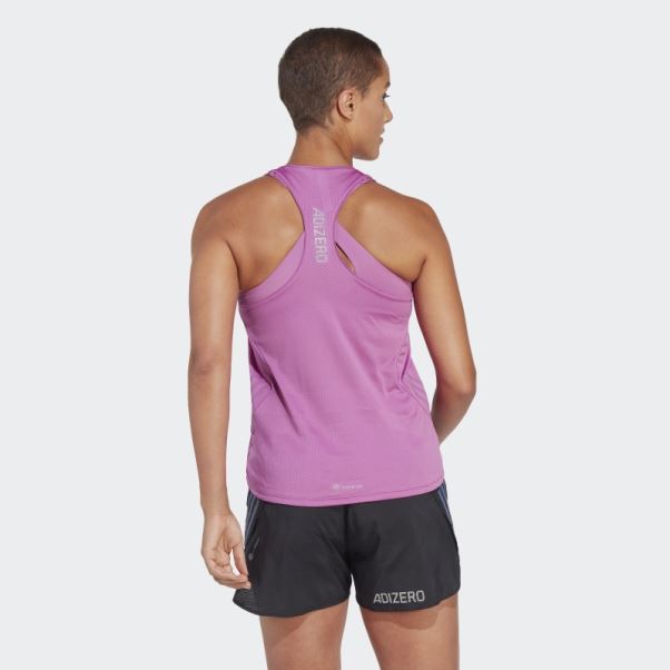 Lilas Parley Adizero Run Débardeur Adidas