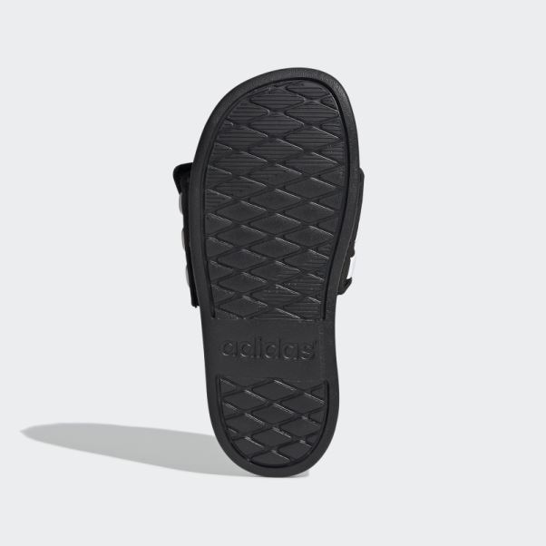 Adilette Claquettes Confort Ajustables Noir Adidas