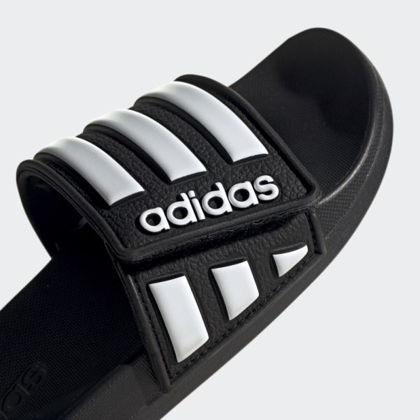Adilette Claquettes Confort Ajustables Noir Adidas