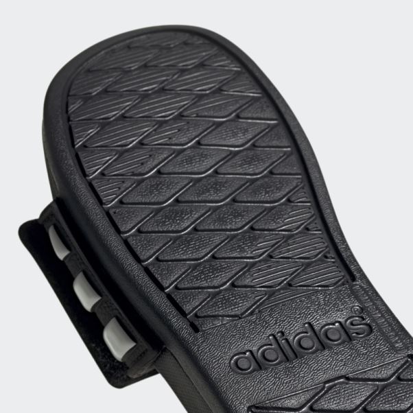 Adilette Claquettes Confort Ajustables Noir Adidas