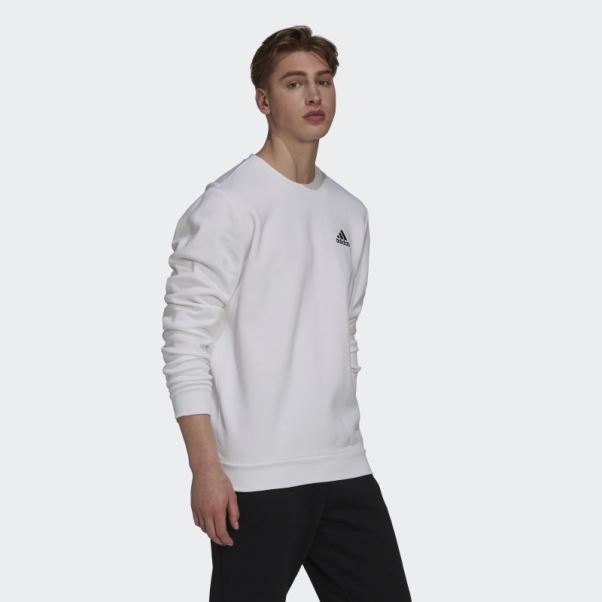 Sweat Polaire Essentials Blanc Adidas