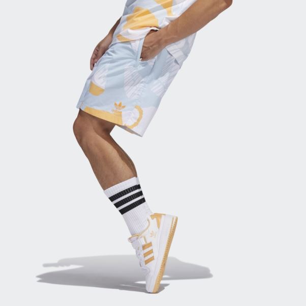 Short Imprimé Adiplay Teinte Ciel Adidas