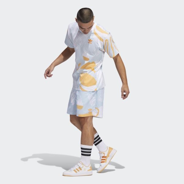 Short Imprimé Adiplay Teinte Ciel Adidas