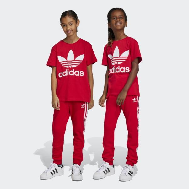 Pantalon 3 Bandes Adidas écarlate