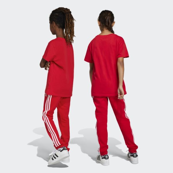 Pantalon 3 Bandes Adidas écarlate
