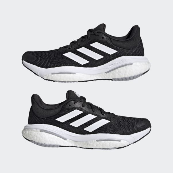 Adidas Solar Glide 5 Chaussures De Course Larges Noires