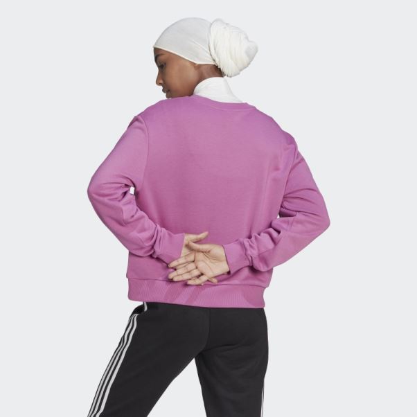 Sweat Ample à Logo Adidas Essentials Lilas